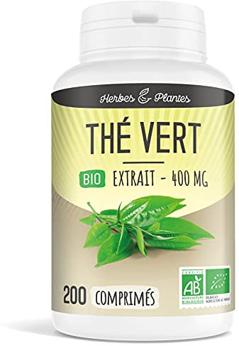 Herbes Et Plantes Thé Vert Bio 200 Comprimés 400 mg