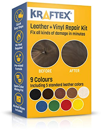 Leather and Vinyl Repair Kit. Repairs and Touch Ups [Restore Scratches, Stains and Cracks] to Any Colored Couches, Car Seats, Shoes, Handbags Or Dashboards. Easily Match Colors with 5 Leather Shades