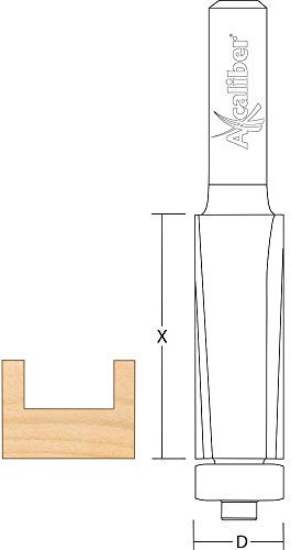Axcaliber Flush Trim Cutter with Down Shear - Bottom Bearing