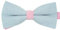 Ecravate - Noeud papillon pastel Bleu ciel et Rose. En Coton, bicolore