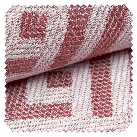 novely® exquisit MISINTO - Hochwertiger Design-Polsterstoff mit 3D Leinenstruktur - Schwer Entzündbarer Möbelstoff - Pflegeleichte Meterware 1lfm | Farbe: 04 Rot