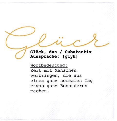 Cocktailservietten Glück
