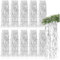 com-four® 10x Lametta - silberfarbene Lametta Girlande für Weihnachten - Christbaumschmuck für den Tannenbaum -Vorhang mit welligen Fäden