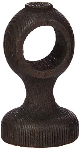 Gardinia Träger für Gardinenstangen mit Ø 25 mm, Kurz, Geschlossen, Serie Country, Länge 5,5 cm, Holz, Kolonial-gebürstet