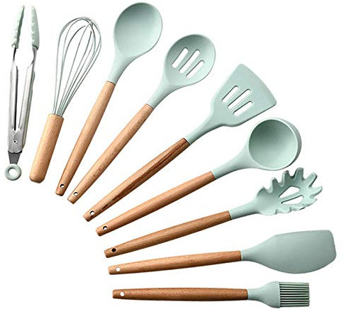 Utensilios Cocina Silicona,Utensilios de Cocina de Silicona Utensilios de Cocina Set Espátula Antiadherente Pala Hornear Utensilios de Cocina Utensilios de Cocina Accesorios de Cocina Gadgets-9PCS-B