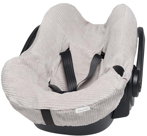 Baby's Only - Babyschalenbezug Sense - Weiche Rib Corduroy - Gruppe 0+ - Maxi Cosi Bezug Babyschale - Schonbezug für Autositz - 5-Punkt-Gurte - Kindersitzbezug für Jungen und Mädchen - Kieselgrau