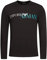 Emporio Armani Herren T-Shirt 111907 0A516, Langarm, Rundhals (Schwarz/Blaues Logo, S)