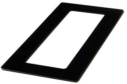 kekef Acrylglas Dekorrahmen hochglanz schwarz 1fach 2fach 3fach 4fach Tapetenschutz Wandschutz für Lichtschalter und Steckdosen (schwarz 3-fach)