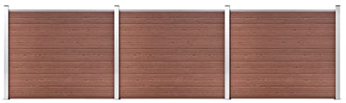 vidaXL Zaunelement Set WPC 526x146 cm Braun
