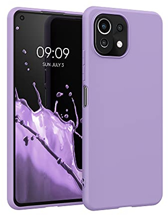 kwmobile Hülle kompatibel mit Xiaomi 11 Lite (5G) NE/Mi 11 Lite (5G) Hülle - weiches TPU Silikon Case - Cover geeignet für kabelloses Laden - Veilchen Lila