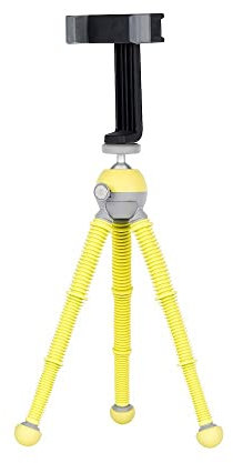 JOBY PodZilla Medium Kit, Flexibles Stativ mit GripTight 360 Handyhalterung, Phone Stativ von den GorillaPod Entwicklern, kompatible mit iPhone, Smartphones, Action Cam, Geräte bis zu 1kg, Gelb