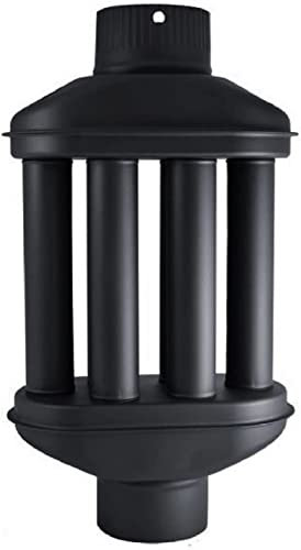 UZMAN Abgaswärmetauscher 120mm / 130mm Warmlufttauscher 6 Rohre, Kaminrohr, Rauchrohr, Rauchgaskühler, Abgasrohr, Ofenrohr Wärmespeicher (120 mm Durchmesser)