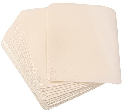 sourcing map Parches Termoadhesivos 12uds para Reparación de Ropa Telas, Parches de Tela para Planchar, Beige 4,9x3,7 para Decoración Reparación de Agujeros Ropa, Pantalones, Bolsas