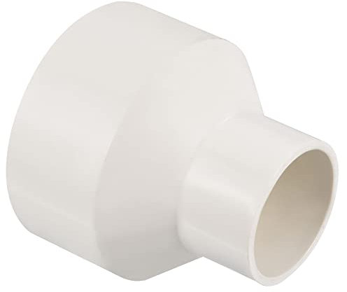 PATIKIL PVC Réducteur Tuyau Raccord 90x50mm, Droit Couplage Adaptateur Connecteur, Blanc
