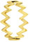 Lucardi - Damen Silberner Ring Zick-Zack-Design goldplattiert - Ring - 925 Silber - Gelbgold legiert - 16/50 mm - Nickelfrei