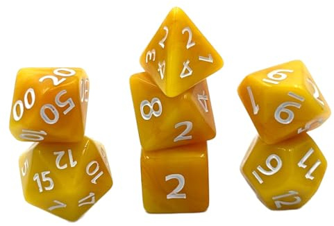 Dice4friends Würfelset: Fruity Orange Gum (7)