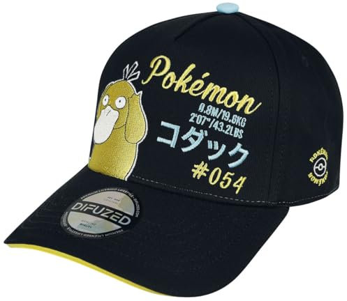 Pokémon Enton Unisex Cap schwarz 100% Baumwolle Anime, Fan-Merch, Filme, Gaming, TV-Serien