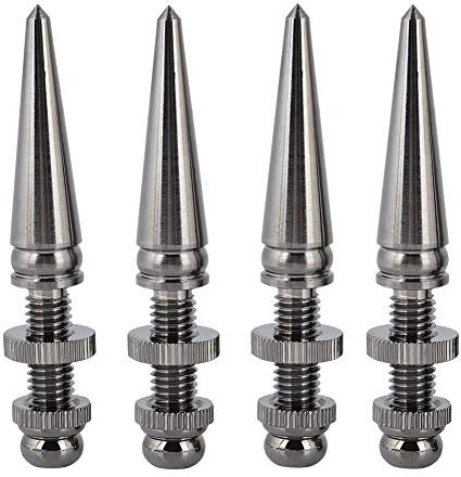 4 Pairs Speaker Spikes Speaker Isolation Feet M8 Speaker Spikes 3.0 * 0.5inch Speaker Spike Pad Kit Pure Copper Shockproof Speaker Foot Spike Subwoofer Base Pad Spikes