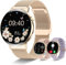 HXQHSTBG Smartwatch donna oro, Bluetooth Chiamata e Risposta,1.32,notifiche,SpO2,Monitoraggio del Sonno,modalità multi sport, impermeabile, compatibile con iOS Android