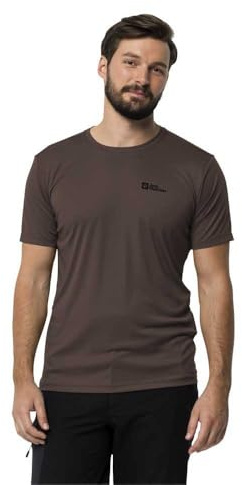 Jack Wolfskin Herren Tech T-Shirt Herren S T-Shirt, Red Earth, XXL