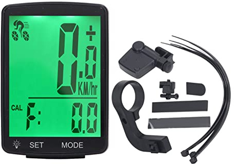 SEAFRONT Fahrradcomputer, Wasserdicht, 2, 8 Zoll LCD-Display, Fahrrad-Tachometer, Kilometerzähler, Kabelloser Fahrradcomputer mit Geschwindigkeits- und Trittfrequenzsensor