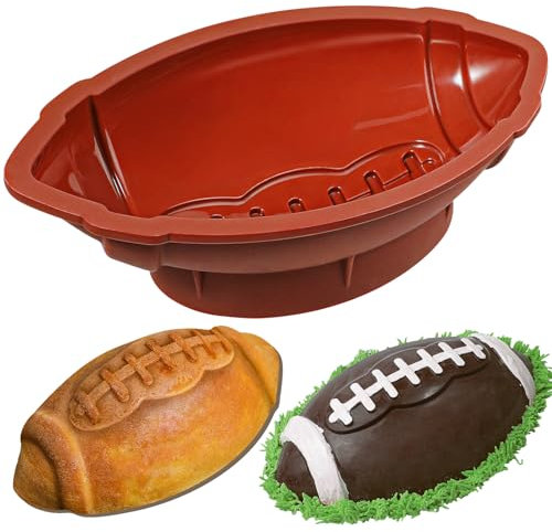webake Rugby Ball Cake Mould Silicone 11 Inch Rugby Shaped Baking Moulds Football Mould Cake Pan