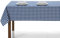 LAN&LAN – Tischdecke abwaschbar Kariert mit Stoff, Tischdecken Hochwertig Gefertigtes, für den Innen- und Außeneinsatz (Blau, 140 x 300)