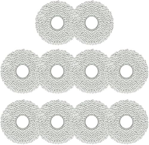 YUETTYY Paquete de 4/10 paños de repuesto para Cecotec para Conga 11090 S-pin Robot Aspirador Accesorios de repuesto Mops Kit de paño (10)