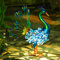 Yeomoo Metall Pfau Skulptur mit Solar Lichterkette Aussen Gartendeko: Vogel Gartenfiguren Deko mit Solarlampen Geschenkidee für Männer/Frauen/Mama Garten Terrasse Deko Wohnzimmer Wetterfest 52CM