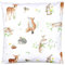 TupTam Kinder Kissenbezug Kissenhülle Dekorativ Gemustert, Farbe: Waldtiere/Igel/REH/Fuchs/Kaninchen/Beige, Größe: 40 x 40 cm
