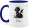 Tasse Tassen 325ml - Süßer Kleiner Drache mit Namen I Nachtdrache I Dragon I Drachen I Drachenzähmen - 325 ml - Dunkelblau - httyd merch drachenmotiv dragons zähmen teetasse name personalisierte