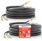 Nakamichi Excel Series Conector tipo banana chapado en oro de 24 quilates con cable de altavoz 99.9% cobre libre de oxígeno (OFC) trenzado Certificado CL2 - Negro (12 AWG / 10 pies / 3,0 m) 2 paquete