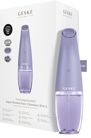 GESKE SmartAppGuided™ Aqua-Stream Face Cleanser | 8 in 1 | Porentiefe Reinigung | Beugt Unreinheiten vor | Reduziert Rötungen & trockene Haut | Verwendung mit der Aqua-Stream Solution