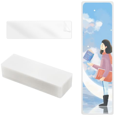 100st Laminiertaschen für Lesezeichen, 21x5,1cm Heißlaminiertaschen 0,125mm Thermolaminierhüllen Thermo Laminiertaschen aus Kunststoff für Buchliebhaber Naturliebhaber