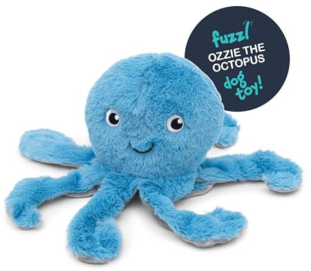 Fuzzl Ozzie the Octopus Plush Dog Toy and Puppy Toys - Interactive Dog Toys with 4 Squeakers and Durable Stitching for Small and Large Dogs Squeaky Dog Toys