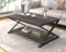 LVB Couchtisch, Wohnzimmertisch, Couchtisch mit Stauraum, Wohnzimmer möbel, Sofatisch Beistelltisch Holz Metall, Stabil Couchtische Rechteckig Klein, Dunkelgraueiche, 100x60x45 cm