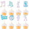 Xsstarmi 24 Pack Dancing Queen Cupcake Toppers Glitter Disco Ball Music Note Singer Dance Cupcake Picks for Vintage Disco Dancing Theme Wedding Women Birthday Party Cake Decorations Supplies Silver