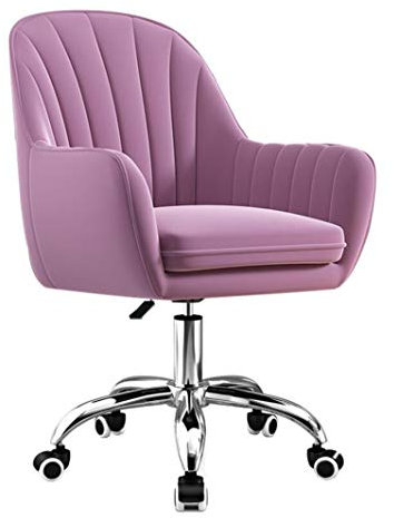 Generic Stühle, Bürostühle, Samt Bürostuhl Drehstuhl Mit Abnehmbarem Sitzkissen Computer Stuhl/Lila/42-52Cm