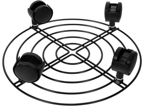 OKUMEYR Propangasflaschenabdeckung Mit Rädern Stabiler Ständer Aus Eisen Halter Für Außen Pflanzwagenbasis Mit Bremsrad Für Gasflaschen Bis Schnell Installierbar