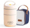 Boîte à Lunch Isotherme 2 Couches avec Sac Repas, 680ml Acier Inoxydable 304, Contenant Alimentaire Portable, Sans BPA, Hermétique, Étanche avec Anneau d’Étanchéité, Grande Capacité