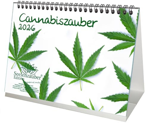 Seelenzauber Cannabiszauber DIN A5 Tischkalender für 2026 Cannabis Legalisierung Legalize