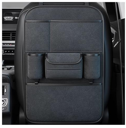 Auto Rücksitz Organizer FüR VW ID.3/ID.4/ID.6 Pure Pro Pro-S GTX CROZZ, Rückenlehnenschutz Organizer, Rücksitzschoner Kinder mit Tablet Fach, Auto Organizer Kinder Leicht Zu Reinigen(Quality black,One