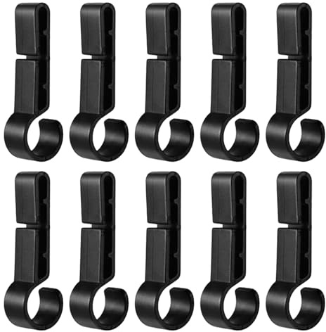 SVCEQZE 30 Stück schutzhelm Clips, 4.6 x 1.5 x 1 cm helmclip, stirnlampenhalter, Schutzhelm Kopflampe Clip, Schutzhelm-Zubehör, leichte Haken für Schutzhelme für BAU, Bergbau