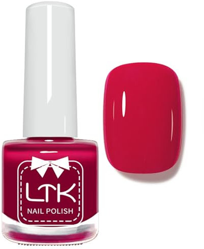 Hot Red Nail Polish - Red Nail Varnish - 7ml Bright red Quick Dry Nail Varnish - Breathable Long Lasting Nail Polish - Chip Resistant nail varnish For Women Girls Summer DIY Salon Manicure At Home