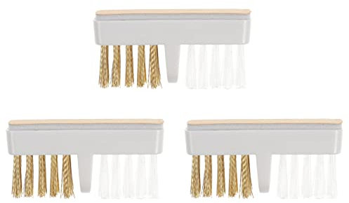 OATIPHO Brocas Para Taladro De Uñas y Limpieza De Taladros De Uñas, 3 Unidades, Tamaño Pequeño, Cabezal De Pulido De Cobre y Acero, Para Manicura Profesional y Uso Salón