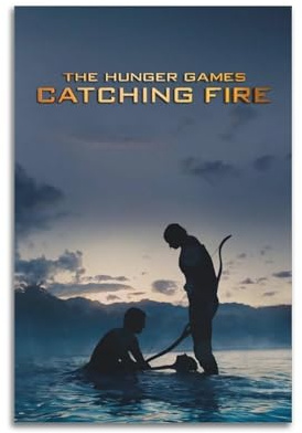 YWRRWQBER Poster The Hunger Games Catching Fire, ästhetische Wandkunst, Leinwand-Dekor, Vintage-Poster, dekoratives Gemälde für Wohnzimmer, Schlafzimmer, 30 x 45 cm, ungerahmter Stil