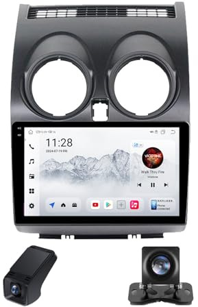 Android 14 2 DIN Carplay Android Auto Autoradio para Nissan Qashqai 1 J10 2006-2013 Pantalla Radio Coche 9 Pulgadas navegación con Bluetooth FM Radio RDS 5GWiFi DSP/EQ+Cámara(C30Plus)