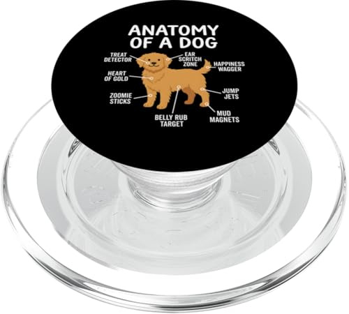 Witzige Hund Anatomie Anatomy of A Dog Motiv PopSockets PopGrip für MagSafe