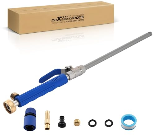maXpeedingrods High Pressure Washer Wand 2-in-1 Portable Hydro Set Sprayer with 3 Nozzles Universal Hose Attachment for Garden Hose Car Patio Window Gutter Cleaning 46cm