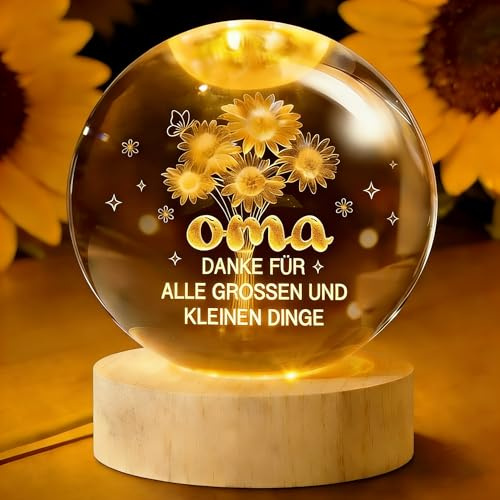 Charfia Oma Geschenk, 80mm Glas Kristall Muttertagsgeschenk Geschenke Geburtstagsgeschenk Muttertagsgeschenke Geschenk Oma Geburtstag Weihnachten